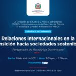 Conferencia “Relaciones Internacionales en la transición hacia sociedades sostenibles”
